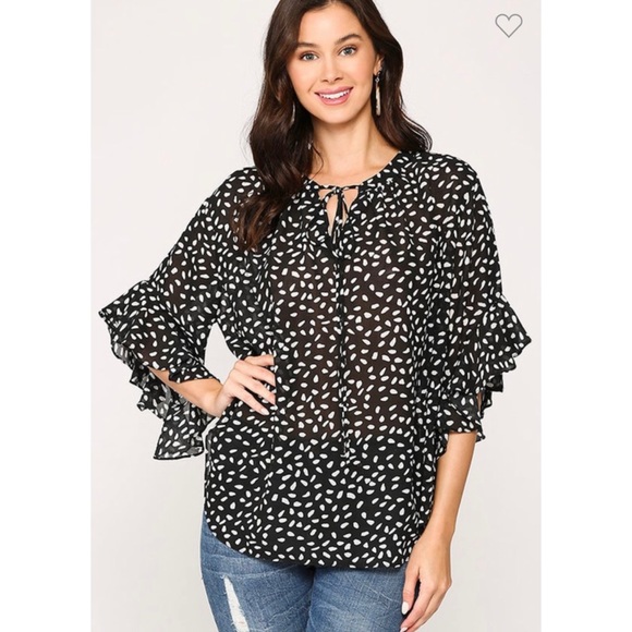 Black White Blouse by Gigio - Picture 10 of 14